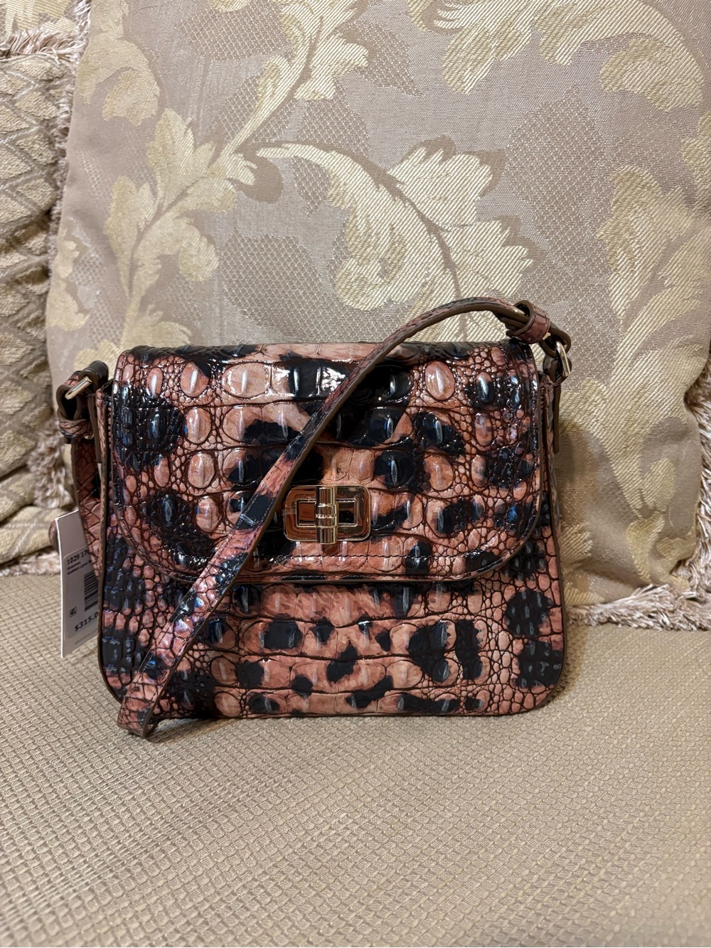 Brahmin Gianna Golden Lynx Melbourne Crossbody Bag